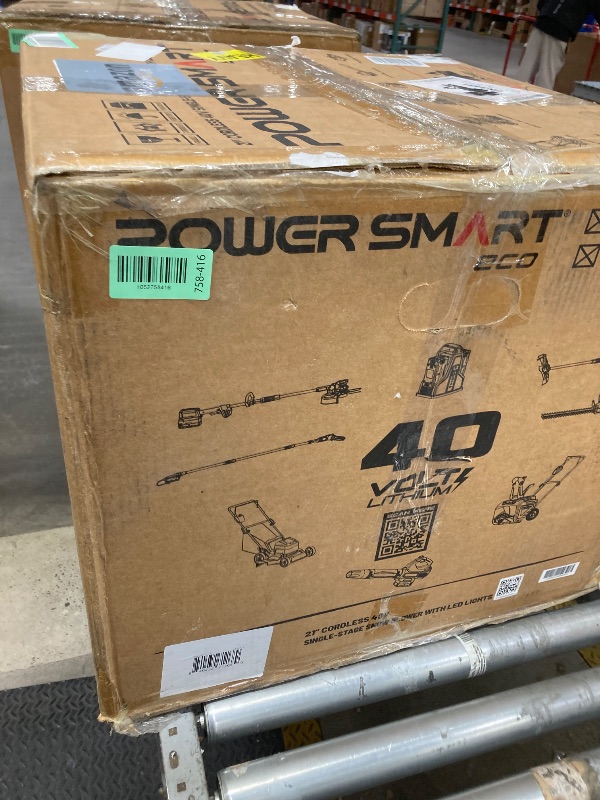 Photo 1 of *Dirty* PowerSmart 40V Cordless Snow Blower, 21'' Cleaning Width/6'' Cleaning Depth Snow Blower with LED Light & 30 FT Throwing Distance, Battery and Charger Included,Perfect for Driveway,Garden, Deck,Garage