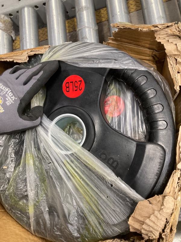 Photo 1 of *Damage to box* 2 25LB weights for barbell