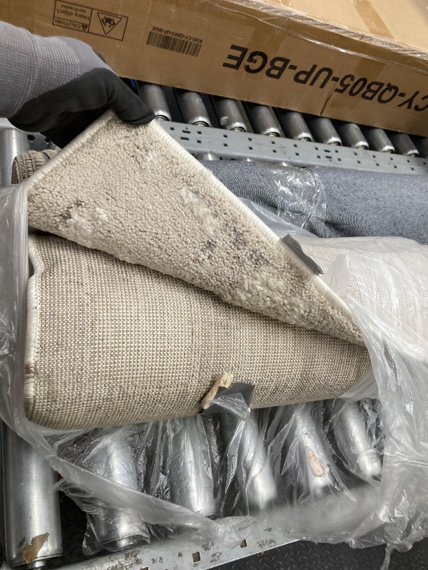Photo 1 of *Tape damage?* Loloi Amber Lewis Monty Collection MOT-06 Pebble/Beige 7'-10" x 10', .50" Pile Height, Area Rug