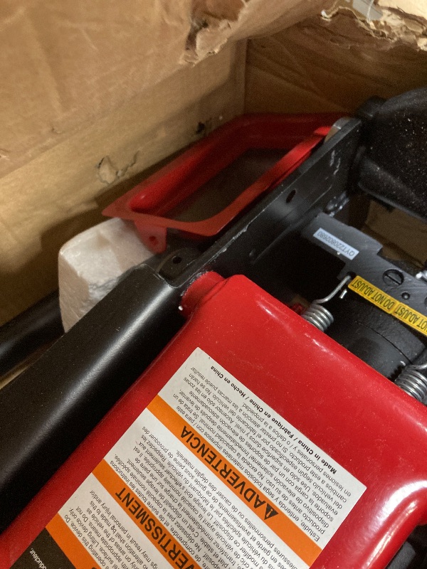 Photo 1 of *Minor scratches* Blackhawk B6350 Black/Red Fast Lift Service Jack - 3.5 Ton Capacity, 28 1/2" L x 13 3/4" W x 6 1/2" H