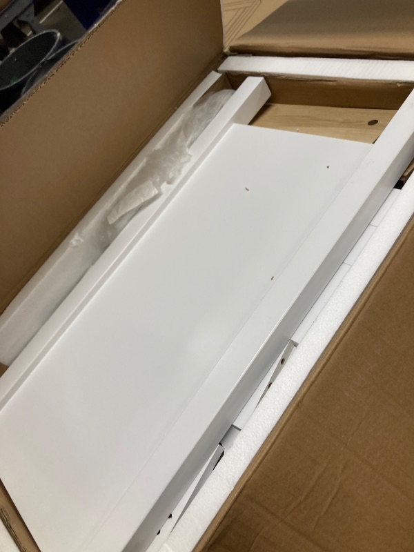 Photo 1 of *Small chipped pieces* Merax 20''Modern Bathroom Vanity with Ceramic Sink, Solid Wood Frame and Drawer,Ideal for Small Bathrooms,White