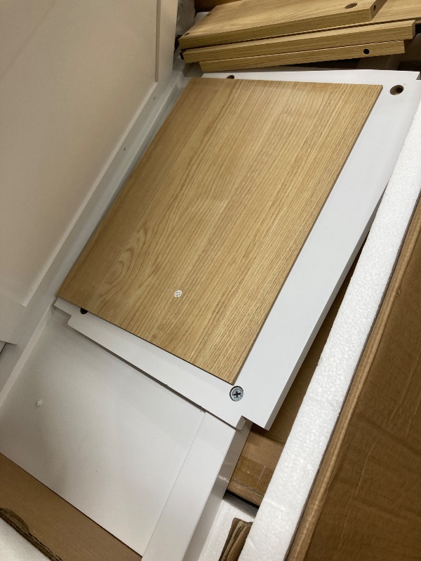 Photo 1 of *Small chipped pieces* Merax 20''Modern Bathroom Vanity with Ceramic Sink, Solid Wood Frame and Drawer,Ideal for Small Bathrooms,White