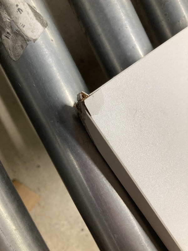 Photo 1 of *Chipped* Curved Corner Table top, White