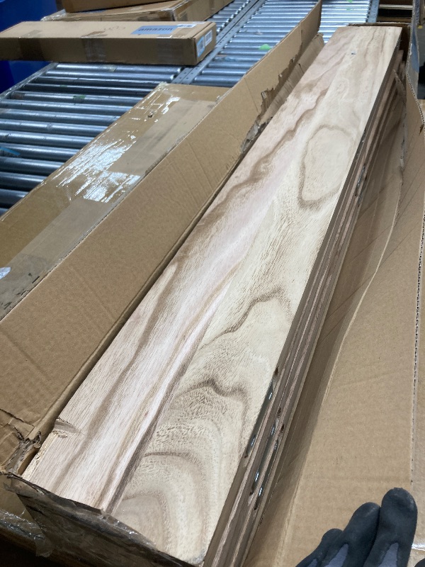 Photo 1 of *Dented* GXYAWPJ 48 Inch Floating Shelves for Wall Rustic Light Wood Wall Shelves for Bedroom Set of 4