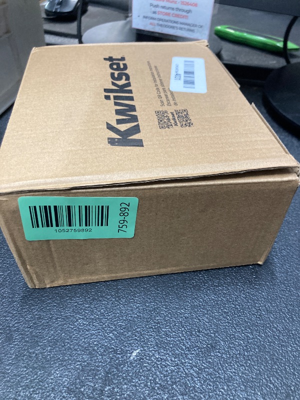 Photo 1 of ***MISSING SCREWS***Kwikset Casey Interior Privacy Door Handle with Lock, Door Lever For Bathroom and Bedroom, Satin Nickel Reversible Keyless Turn Lock, with Microban Protection***MISSING SCREWS***