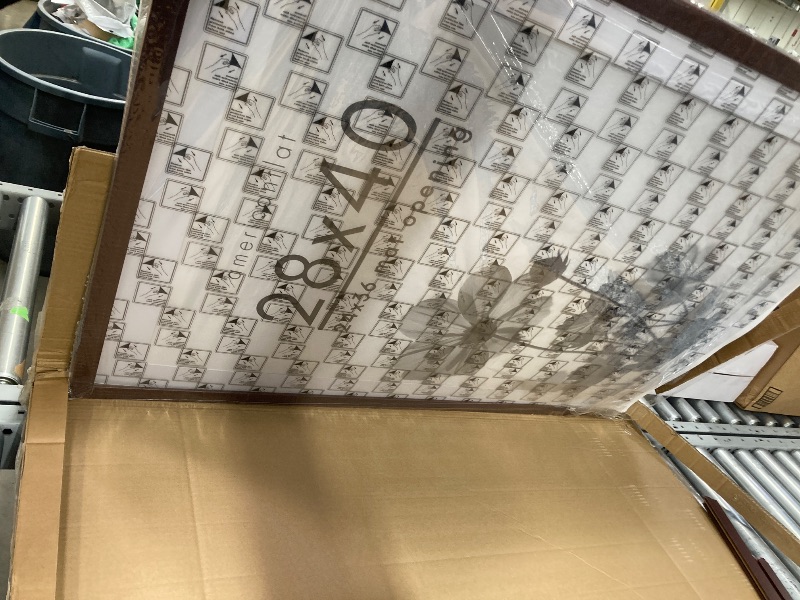 Photo 1 of 28x40 Frame, Brown Picture Frame for 28 x 40 Inch Poster Puzzle Photo, Light Weight 28 by 40 Poster Frame with Wood-grain for Wall