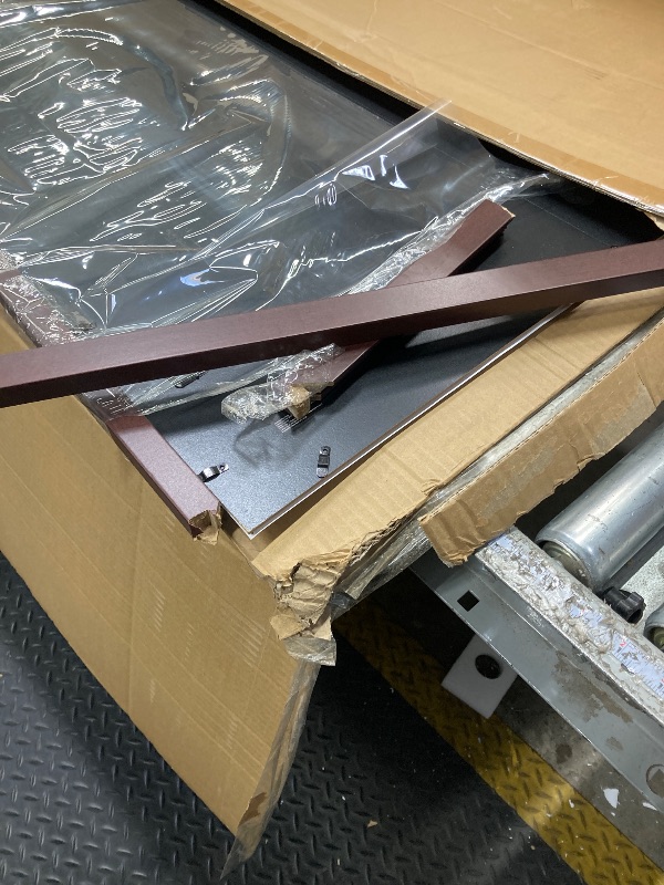 Photo 1 of 28x40 Frame, Brown Picture Frame for 28 x 40 Inch Poster Puzzle Photo, Light Weight 28 by 40 Poster Frame with Wood-grain for Wall