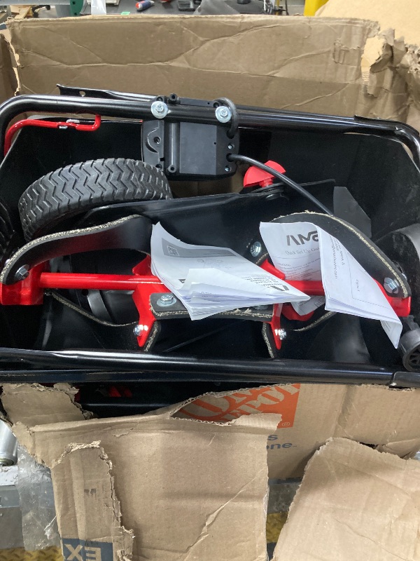Photo 1 of ***Missing parts, damaged***AMERISUN 21-Inch Electric Snow Blower, 15 Amp Corded Snow Thrower with LED Headlight, 180° Adjustable Chute, Rubber Auger, 30-Foot Snow Throw Distance for Driveways, Sidewalks, Walkways & Patios***Missing parts, damaged***