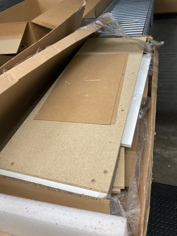 Photo 1 of **missing parts**South Shore Vito Collection 5-Drawer Dresser, 16.88"D x 31.5"W x 48.75"H, Pure White with Matte Nickel Handles