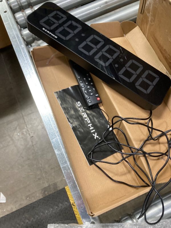 Photo 1 of ***NO WALL MOUNT*** SERPHIX 15.2" Gym Timer, App & Remote Control, Customizable LED Colors, Workout Interval Timer Stopwatch Countdown Large Digital Wall Clock for Home Gym