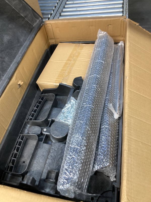 Photo 1 of **DAMAGED SIDE TRAY**Simpli-Magic Rolling Utility Cart on Wheels, Heavy Duty Tool with Ergonomic Storage Handle and Deep Shelfs, Work Service for Garage, Warehouse, Workshop, 700-Pound Capacity 40 x 33 x 17-Inch