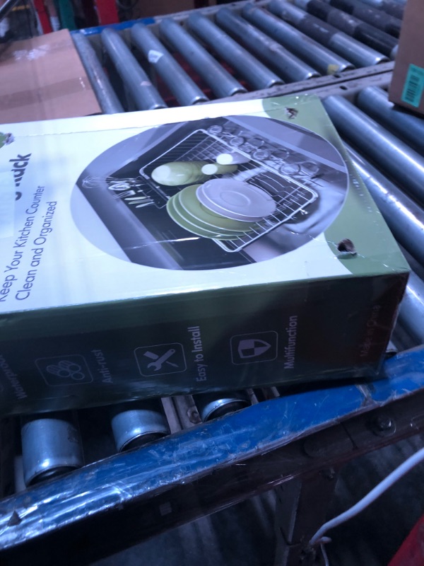 Photo 2 of JASIWAY Dish Drying Rack in Sink, Expandable Stainless Steel Dish Drainers for Kitchen Counter, Dish Dryer Rack for Inside Sink, Over The Sink Dish Racks with Utensil Holder, Silver