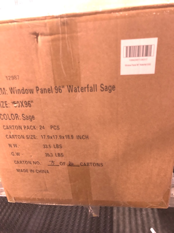 Photo 3 of Sweet Home Collection 2 Pack Window Panel Sheer Voile Vertical Ruffled Waterfall Curtains (Pack of 12, 24 Count Total)