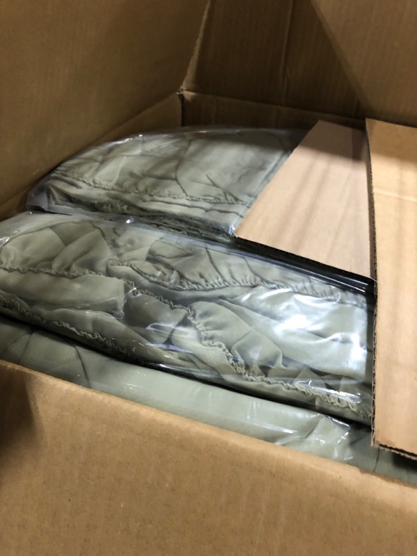 Photo 3 of Sweet Home Collection 2 Pack Window Panel Sheer Voile Vertical Ruffled Waterfall Curtains (Pack of 12, 24 Count Total)