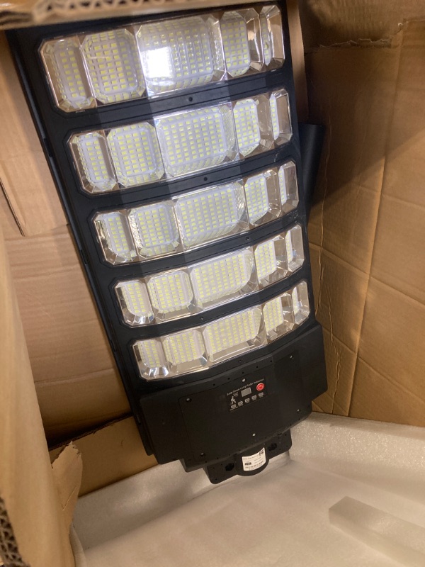 Photo 1 of 10000W Solar Lights Outdoor - 8000K Solar Street Lights Outdoor, Equipped with Motion Sensor, Dusk to Dawn, IP66 Waterproof, 350°Wide Angle Parking Lot Flood Lights with Remote Control 2-Year Warranty