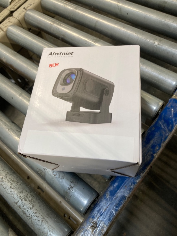 Photo 1 of ?Auto Focus &1080P?Alwtniet Mini Portable Projector, 4k Support Smart Proyector with Wifi and Bluetooth For Outdoor, 5W Speaker, Built in Apps,Home Theater, Bluetooth Movie Projector (Black)