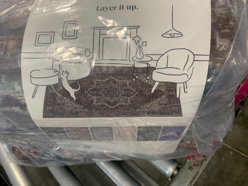 Photo 1 of **SIMILAR ITEM** **ACTUAL LAYOUT SHOWN IN PICTURES** Vintage Washable Area Rug for Living Room,Low Pile