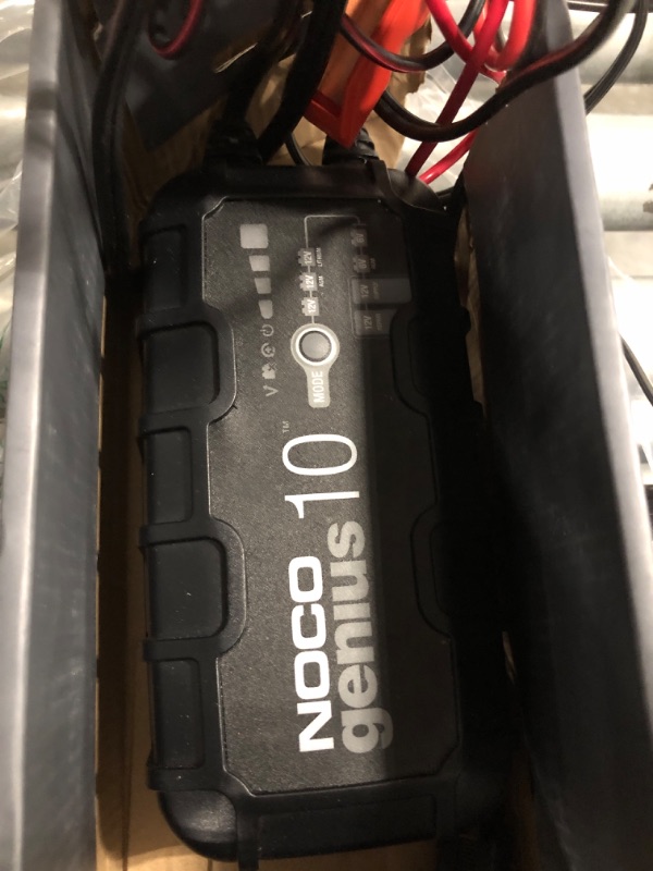Photo 1 of NOCO GENIUS10: 10A 6V/12V Smart Battery Charger – Automatic Maintainer, Trickle Charger & Desulfator with Overcharge Protection & Temperature Compensation – For Lead-Acid & Lithium Batteries