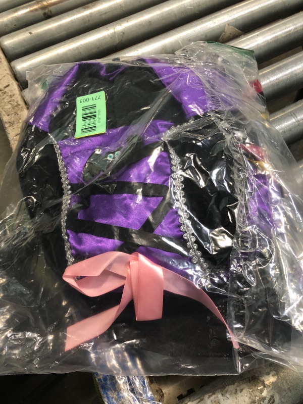 Photo 1 of #NA Girls Light-up Witch Halloween Costumes Kids Fancy Dress Set Bat Purple 3-4T