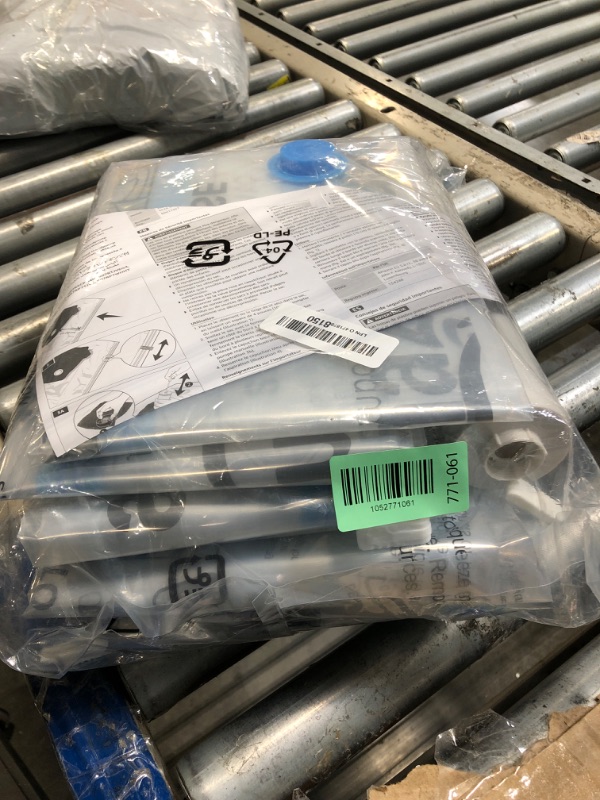 Photo 1 of ***MISSING HAND PUMP*** Amazon Basics Vacuum Compression Space Saving Storage Bags with Hand Pump for Clothes Packing, Pack of 15, Multiple Sizes, White