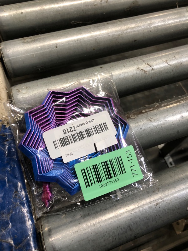 Photo 1 of 3D Printed Expanded Sensory Fidget Star,Transformable Stress Relief Finger Toy with Detachable Handle,for Office desks as a Stress-Relief Gifts,ADHD & Stress Relief (Red-Blue)