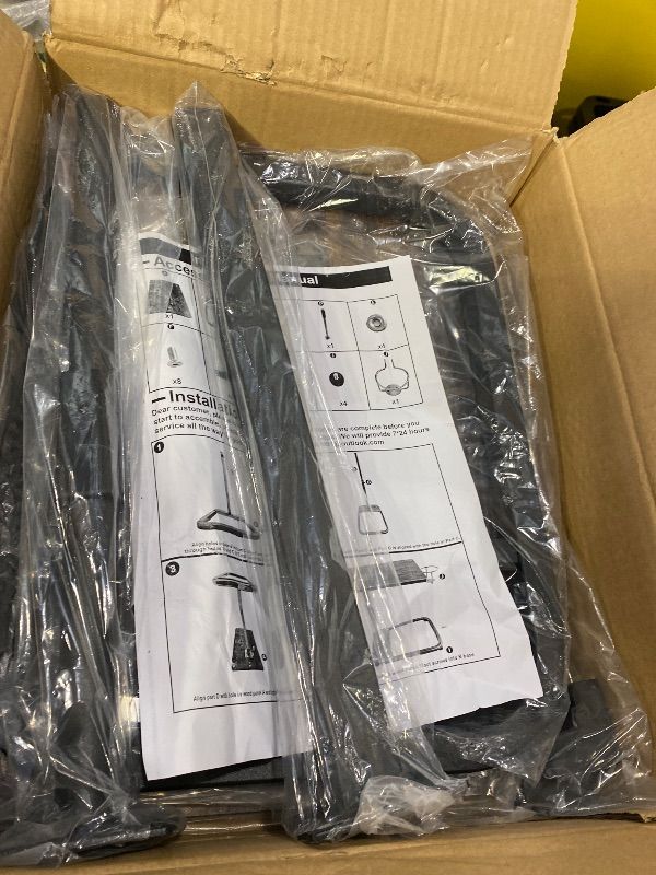 Photo 1 of **UNKNOWN MISSING PIECES**facka Adjustable TV Tray Table with Rounded Metal Corners, C-Shaped Snack Table for Couch, Sofa, Bed or Chair, Small Space Side Table for Eating, Dinner, or Laptop Use