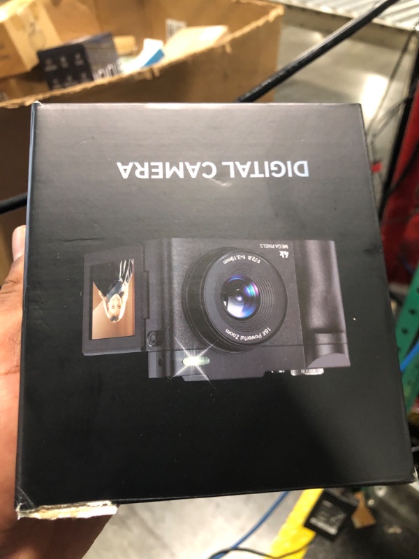 Photo 1 of **UNTESTED**
4K Digital Camera for Photography- 50MP Autofocus Vlogging Camera with 2.8" 180° Flip Screen, 16X Digital Zoom- Compact Point and Shoot Camera with 64GB SD for YouTube, Travel, Beginners