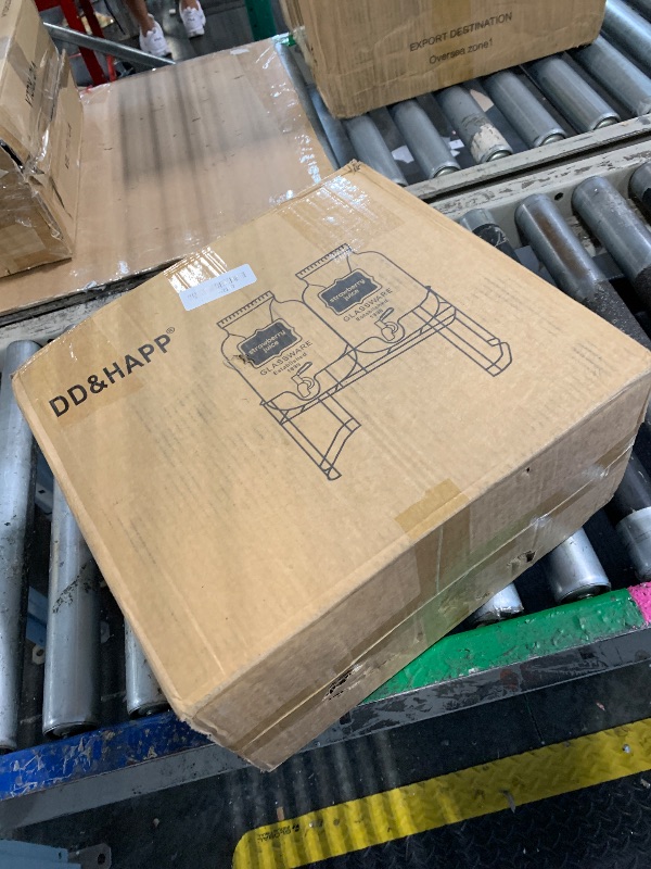 Photo 1 of 1 Gallon Glass Drink Dispensers For Parties 2PACK.Beverage Dispenser,Glass Drink Dispenser With Stand And Stainless Steel Spigot 100% Leakproof.Lemonade Dispenser With Ice Cylinder.Laundry Detergent