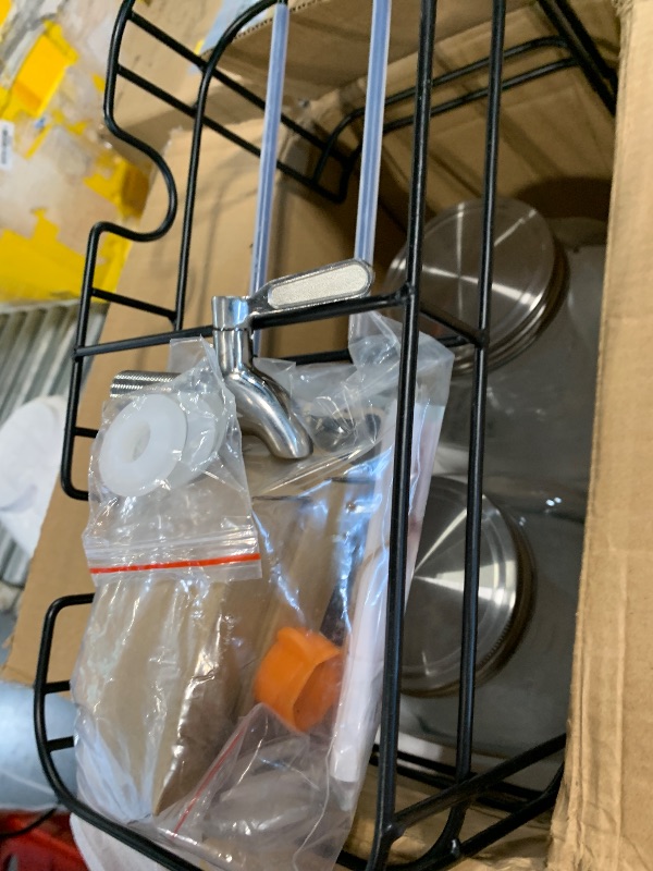 Photo 1 of 1 Gallon Glass Drink Dispensers For Parties 2PACK.Beverage Dispenser,Glass Drink Dispenser With Stand And Stainless Steel Spigot 100% Leakproof.Lemonade Dispenser With Ice Cylinder.Laundry Detergent