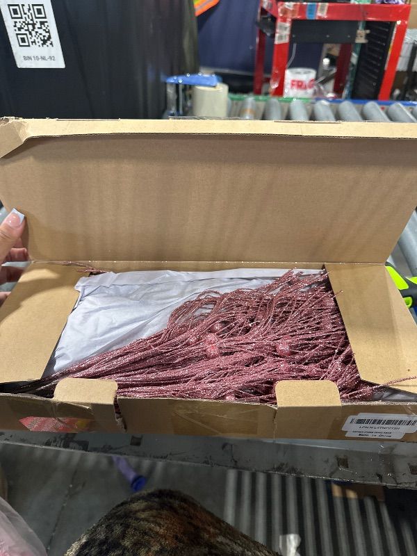 Photo 1 of **PINK, NOT BRONZE** KI Store Bronze Gold Christmas Tree Picks Sprays Glittered Set of 20 for Christmas Tree Decoration Bouquet Tree Topper Wreath Garland Floral Arrangement