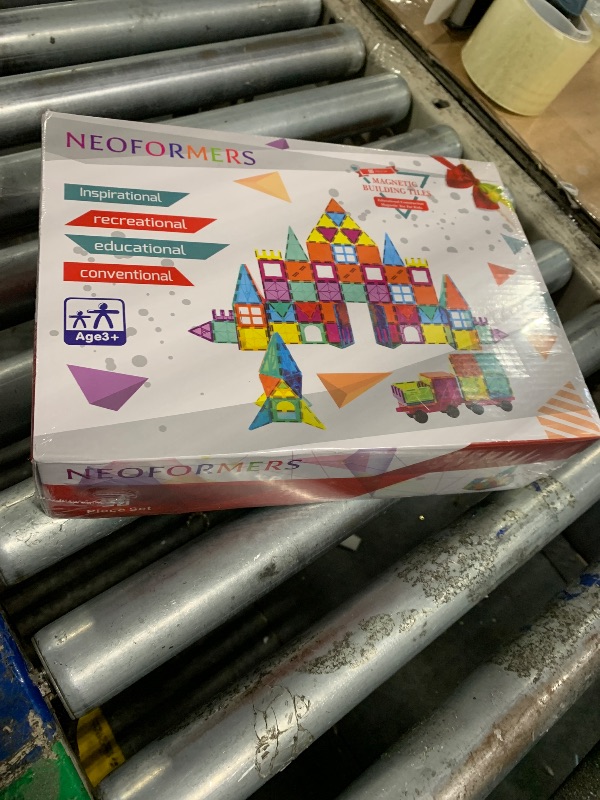 Photo 1 of ***Factory Sealed***
NEOFORMERS Magnetic Tiles, 96PCS Magnetic Block Toddler Toys with 2 Cars, 3D Clear Magnet Building Tiles Set, STEM Educational Toys for Kids 3-9 Years
