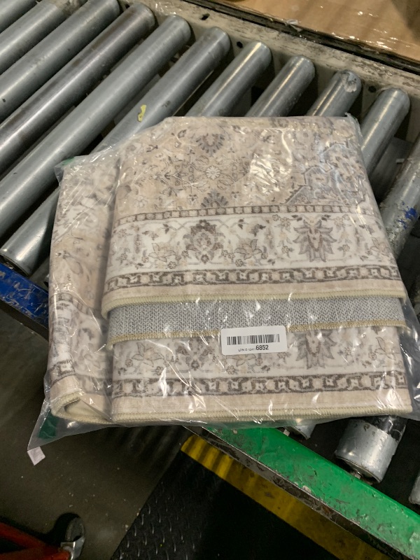 Photo 1 of 2x6 Hallway Washable Runner Rug : Vintage Soft Kitchen Laundry Runner with Non Slip Backing Farmhouse Entryway Living Room Floor Mat Stain Resistant Carpet for Bedroom Bathroom Distressed Beside Rug