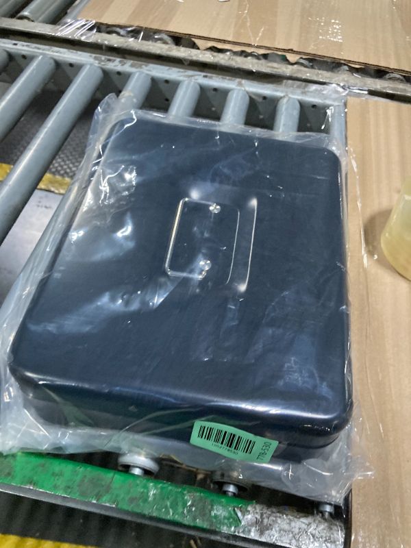 Photo 1 of ***THE LOCK CANNOT BE USED.*** Jssmst Locking Metal Cash Box with Coin Lid, 11.8L x 9.5W x 3.5H Inches, Safe Money Box with Combination Lock, Black, SM-CB0512B