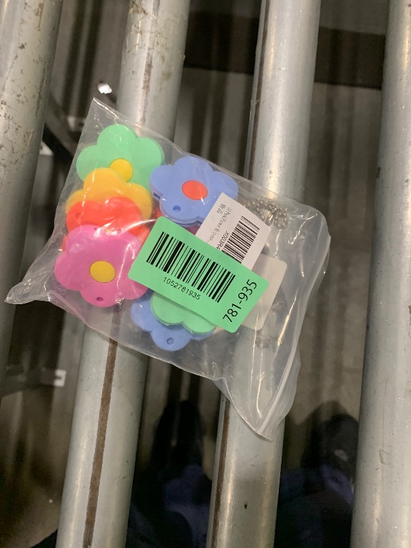 Photo 1 of 10 Pack Flower Silicone Key Ring Caps Covers Tags Keychain Case Shell Protector Identifier Rings Holder