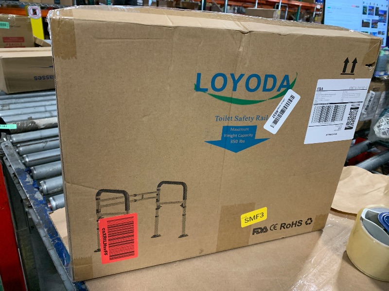 Photo 1 of ***MISSING BOLTS*** Loyoda Toilet Safety Rails,Height-Adjustable Toilet Frame Width-Adjustable Toilet Handles Foldable Toilet Rail Provides Support for Seniors ? Pregnant ?Disabled ?Gray?