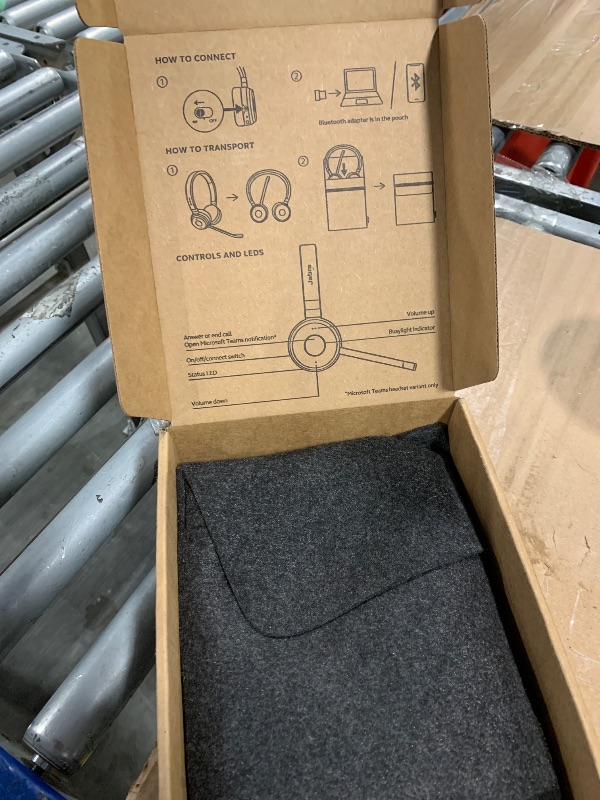 Photo 1 of **MISSING CHARGER**
Jabra Evolve 65 TE (Third Edition) Wireless Dual-Ear Headphones - Noise-Canceling Mic, 16 hrs Battery Life, Dual Connectivity, MS Teams Certified, Supports Other Platforms, Black1052782886