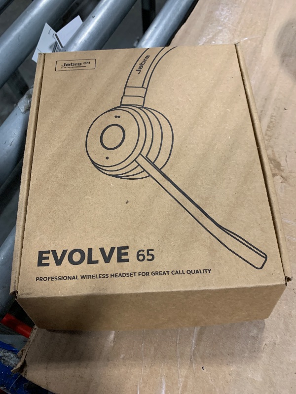 Photo 1 of **MISSING CHARGER**
Jabra Evolve 65 TE (Third Edition) Wireless Dual-Ear Headphones - Noise-Canceling Mic, 16 hrs Battery Life, Dual Connectivity, MS Teams Certified, Supports Other Platforms, Black1052782886