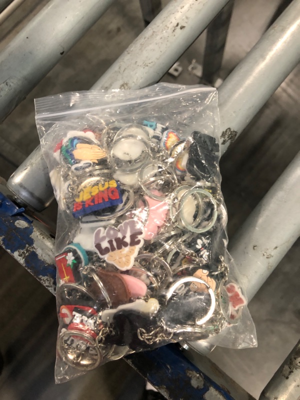Photo 1 of Pabucle Cute Keychains Bulk,60 PCS Different Jesus Key Chain Accessories for Keys Backpack Bag Charm Gifts for Christian Party Favors
