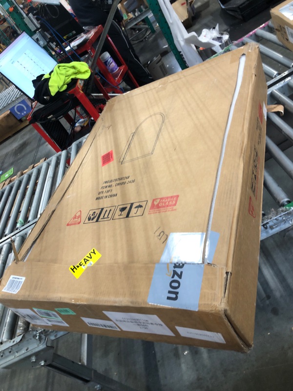 Photo 1 of *USED*
FUNFOLLOW Silver Medicine Cabinet with Mirror,Bathroom Arched Medicine Cabinet Wall Mounted, Modern Vanity Mirror with Storage,Bathroom Storage Cabinet with Adjustable Shelves,Not Recessed,24x36 Inch