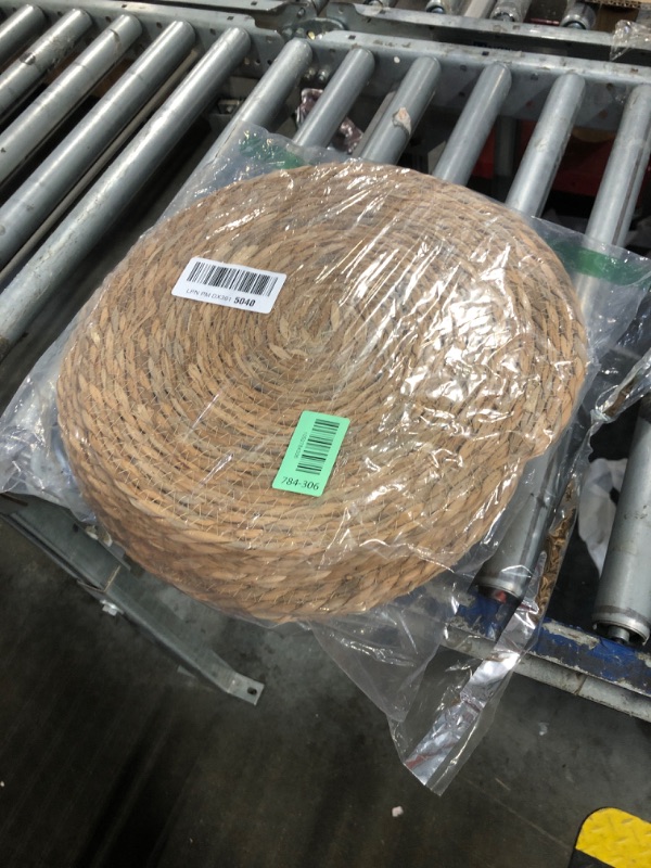 Photo 1 of 10 Pack 13 in Round Woven Placemats Plate Chargers,Rattan Wicker Table Mats Jute Braided Chargers for Dinner Plates?Boho Farmhouse Rustic Woven Place Mats for Dining Table Decor