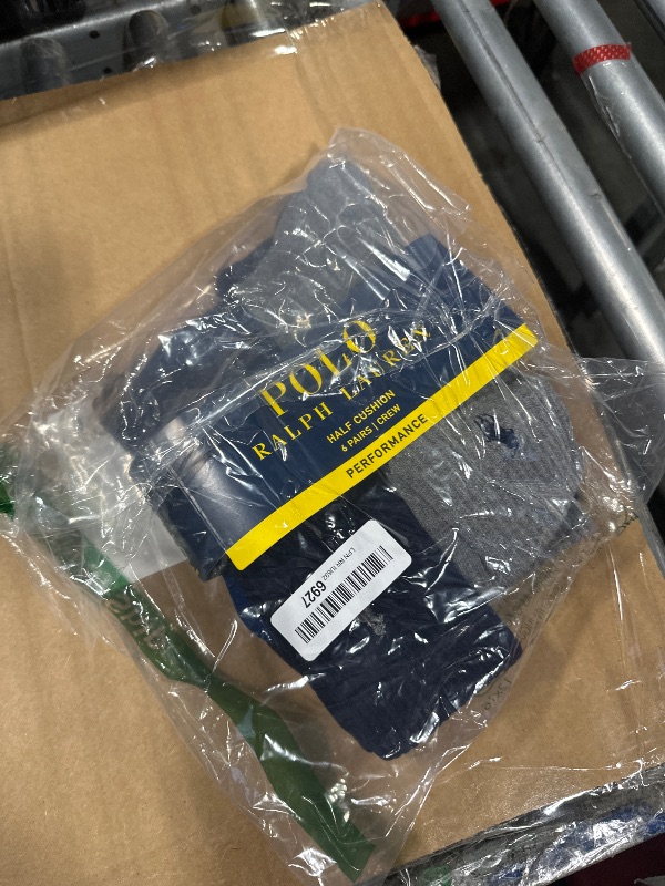 Photo 1 of Polo Ralph Lauren Men's Classic Sport Performance Cotton Crew Socks 6 Pair Pack, Denim, Men's Shoe Size 6-12.5