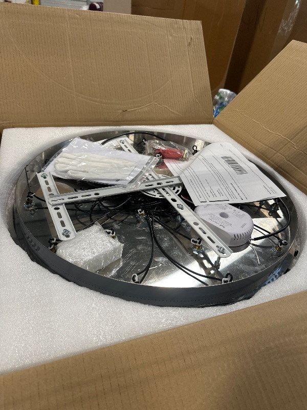 Photo 1 of ***MISSING PIECES*** ***READ CLERK NOTES*** ykolupty Modern Crystal Chandelier 24-Lights Black Chandelier Lighting Fixture High Ceiling Chandelier Suitable for Living Room Staircase Villa