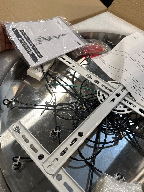 Photo 1 of ***MISSING PIECES*** ***READ CLERK NOTES*** ykolupty Modern Crystal Chandelier 24-Lights Black Chandelier Lighting Fixture High Ceiling Chandelier Suitable for Living Room Staircase Villa