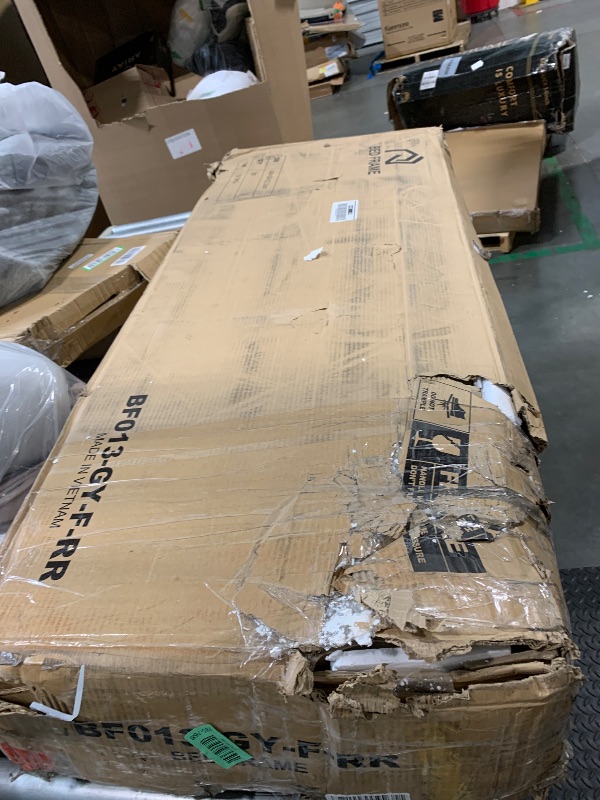 Photo 1 of ** SIMILAR ** Rolanstar Bed Frame Full Size with Charging Station and LED Lights, Upholstered Storage Headboard with Drawers, Heavy Duty Metal Slats, No Box Spring Needed, Noise Free, Easy Assembly, Dark Grey