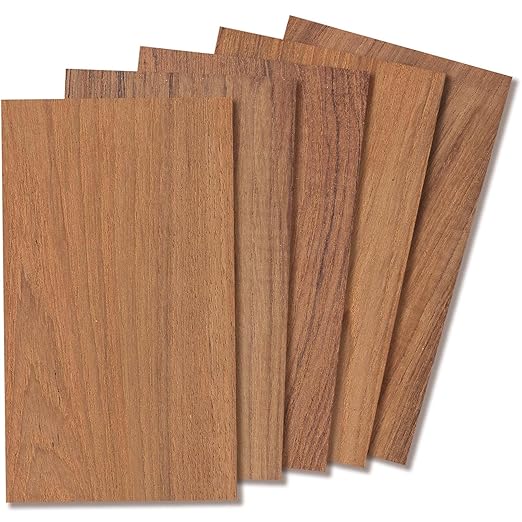 Photo 1 of ?MATERIAL?: Teak wood sheets in golden medium brown with straight grain. Unfinished natural hardwood with high durability and workability.
?DIMENSION ?: Five pieces of 8 x 4 inches (200*100 mm) with a thickness of 1/8 inch (3mm) teak wood sheets.
?USAGE?: