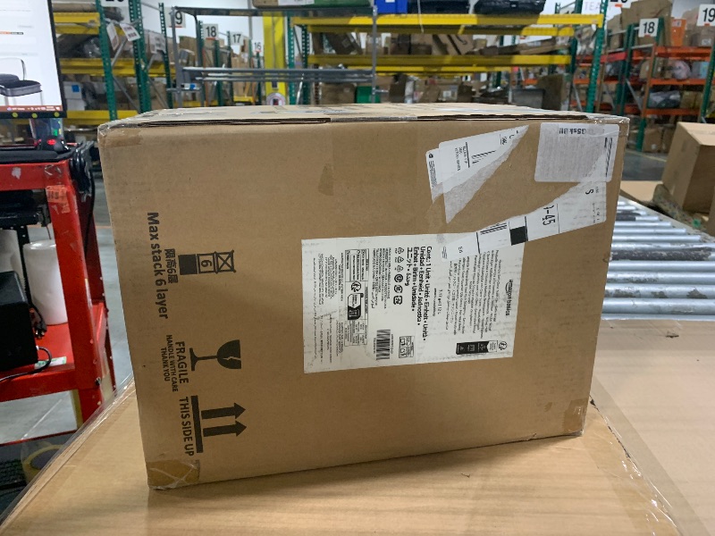 Photo 1 of Amazon Basics Smudge Resistant Small Rectangular Trash Can With Soft-Close Foot Pedal, Brushed Stainless Steel, 12 Liter/3.1 Gallon, Satin Nickel Finish, 11.3"L x 9.9"W x 15.1"H