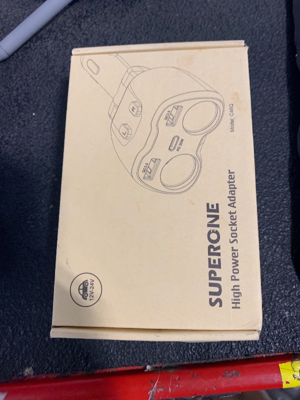 Photo 1 of [2025 Upgraded] Cigarette Lighter Splitter, SUPERONE 180W 2-Socket Cigarette Lighter Adapter with Dual QC3.0 and 20W PD USB C Car Charger Splitter for GPS/Dash Cam/Laptop/iPad/iPhone 17/16/15/14/13/12