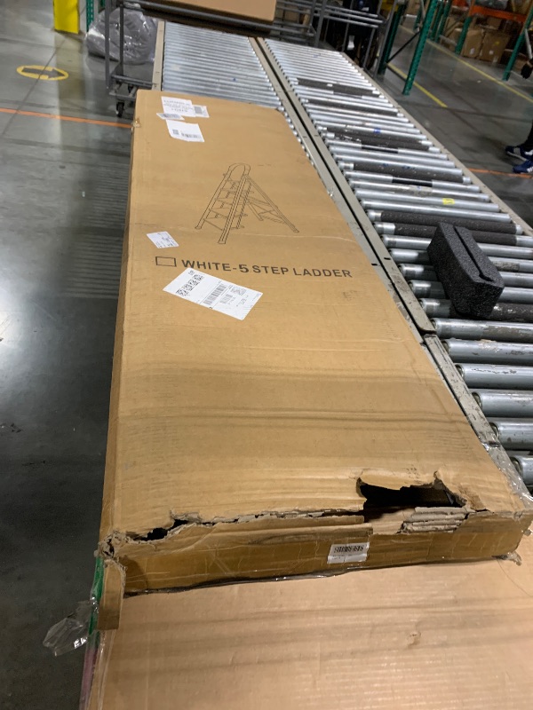 Photo 1 of ** SIMILAR** Step Ladders Folding 5-Step White Finish Aluminum Foldable Step Stool,Anti-Slip Portable Sturdy for Home & Kitchen Office 330 lbs