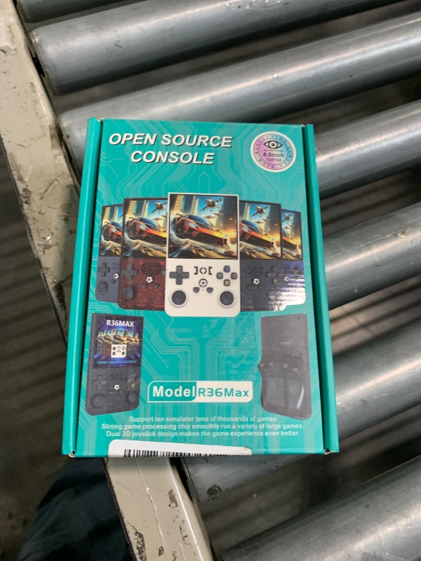 Photo 2 of R36MAX Retro Gaming Console, Retro Handheld Games Console with 64GB TF Card, Portable Hand Held Open Source Linux System, 4.0 inch IPS HD Screen Video Game Consoles, 4000mAh Battery (Black)