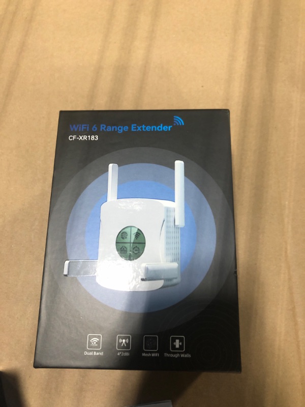 Photo 1 of 2400Mbps WiFi 6 Extender Signal Booster - 10K Sq.Ft Coverage w/5X Faster Internet Booster for Home & Outdoor | 5GHz Dual-Band Wireless Repeater with Ethernet Port, 4 Antennas Long Range for Router